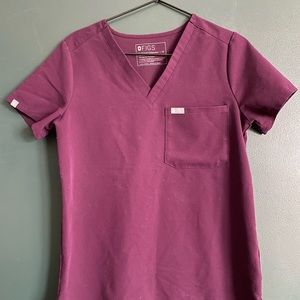 Figs Deep Purple XS scrub top and SP bottom set